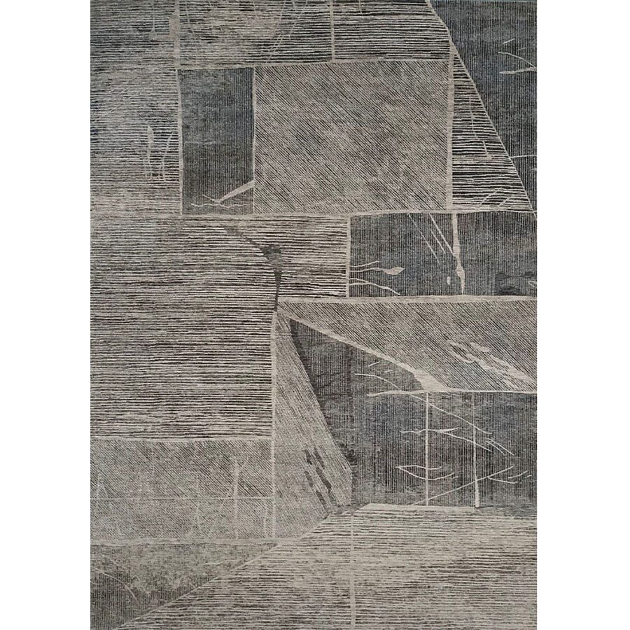 Teppich Warlo Grau Kunstfaser 120 cm 180 cm - Farbe: silbergrau - Material: Polyacryl - Teppich