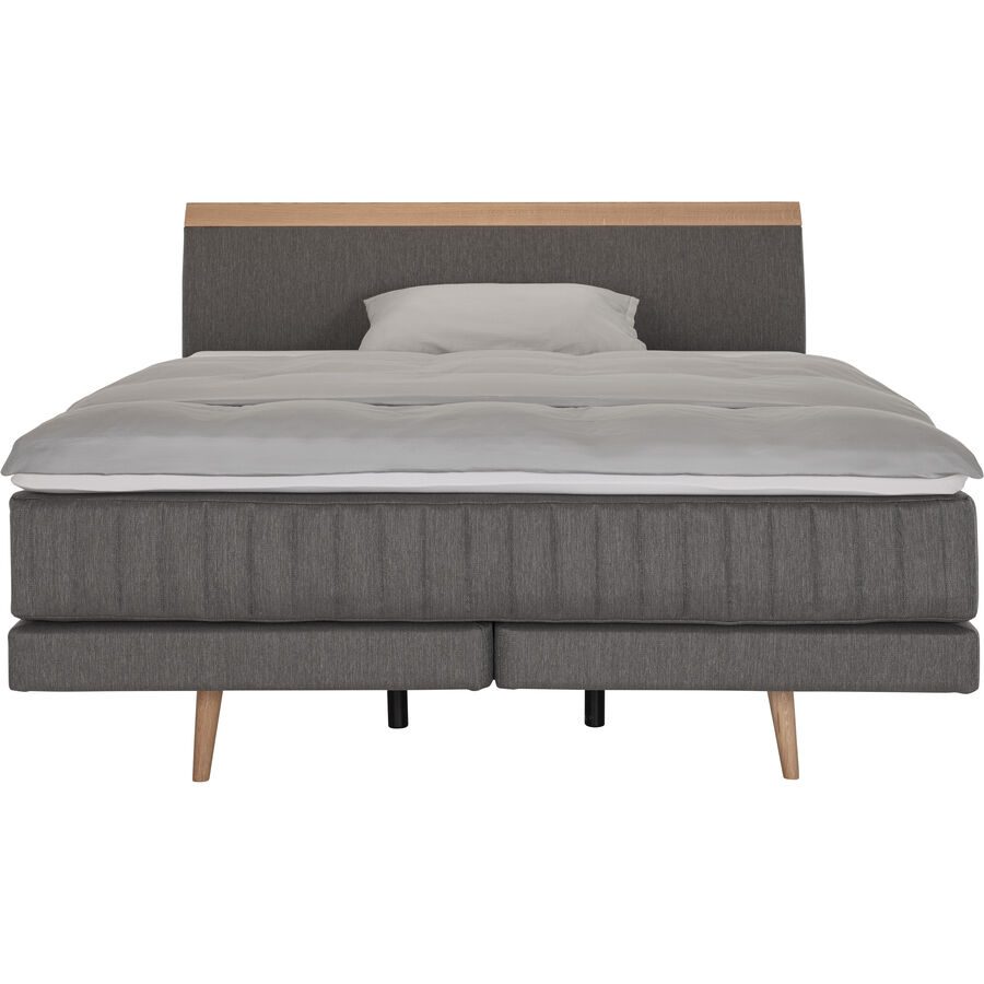 Modular Boxspringbett Jana Braun Stoff 160 x 200 cm - Farbe: nougat - Boxspringbett