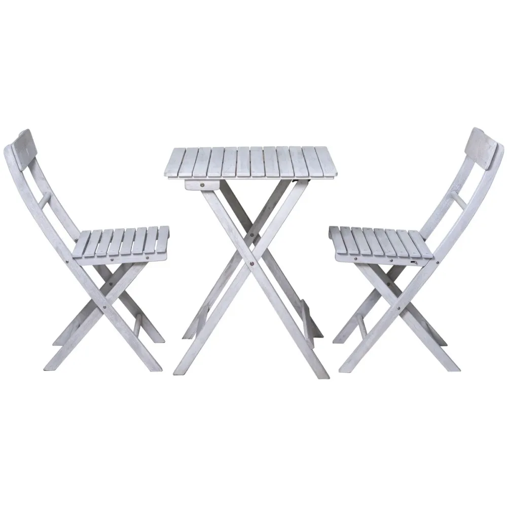 Gartenmöbel-Set Amadu grau Akazie B 58 T 58 H 73 cm - Gartenmöbel-Set - Wetterfeste Gartenmöbel & Accessoires