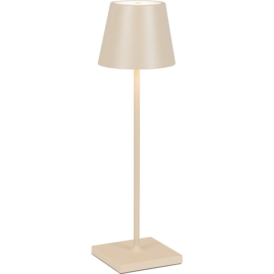 Tischlampe Aline Beige Aluminium/Kunststoff 11 cm 38 cm - LED - Lichtfarbe: Extra warmweiss - Material: Aluminium, Kunststoff - Tischlampe- LED