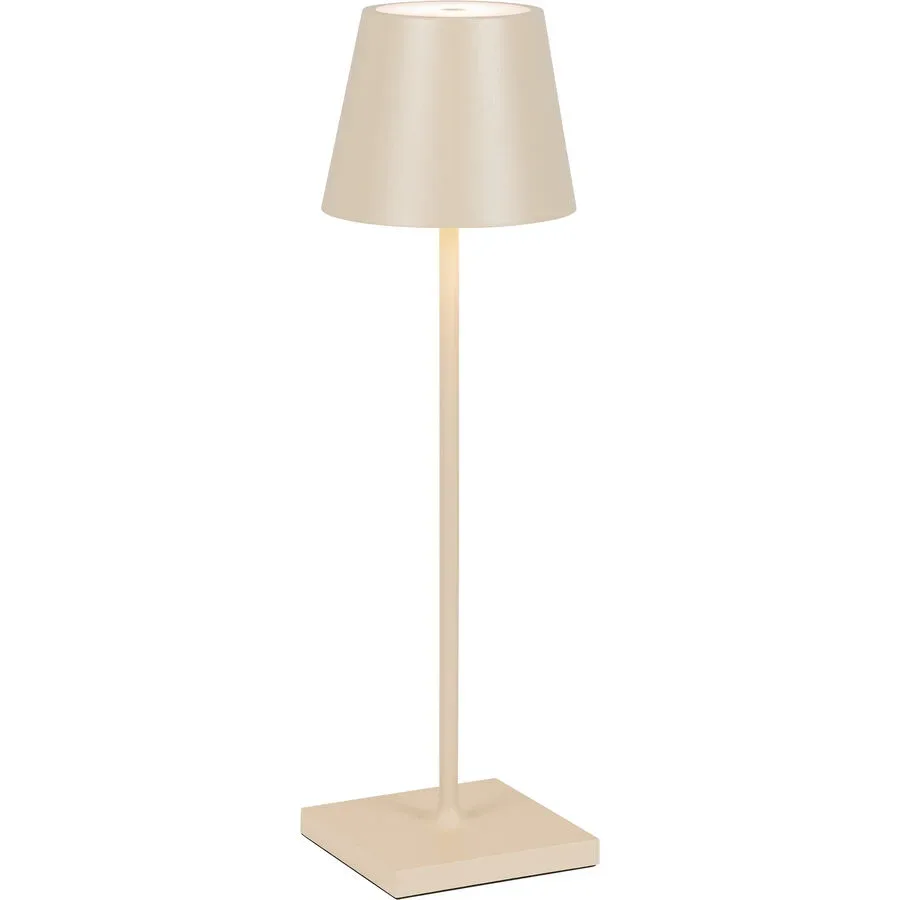 Tischlampe Aline Beige Aluminium/Kunststoff 11 cm 38 cm - LED - Lichtfarbe: Extra warmweiss - Material: Aluminium, Kunststoff - Tischlampe- LED