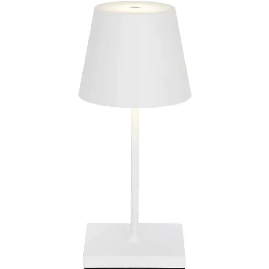 Tischlampe Aline Weiss Aluminium/Kunststoff 11 cm 25 cm - LED - Lichtfarbe: Extra warmweiss - Material: Aluminium, Kunststoff - Tischlampe- LED