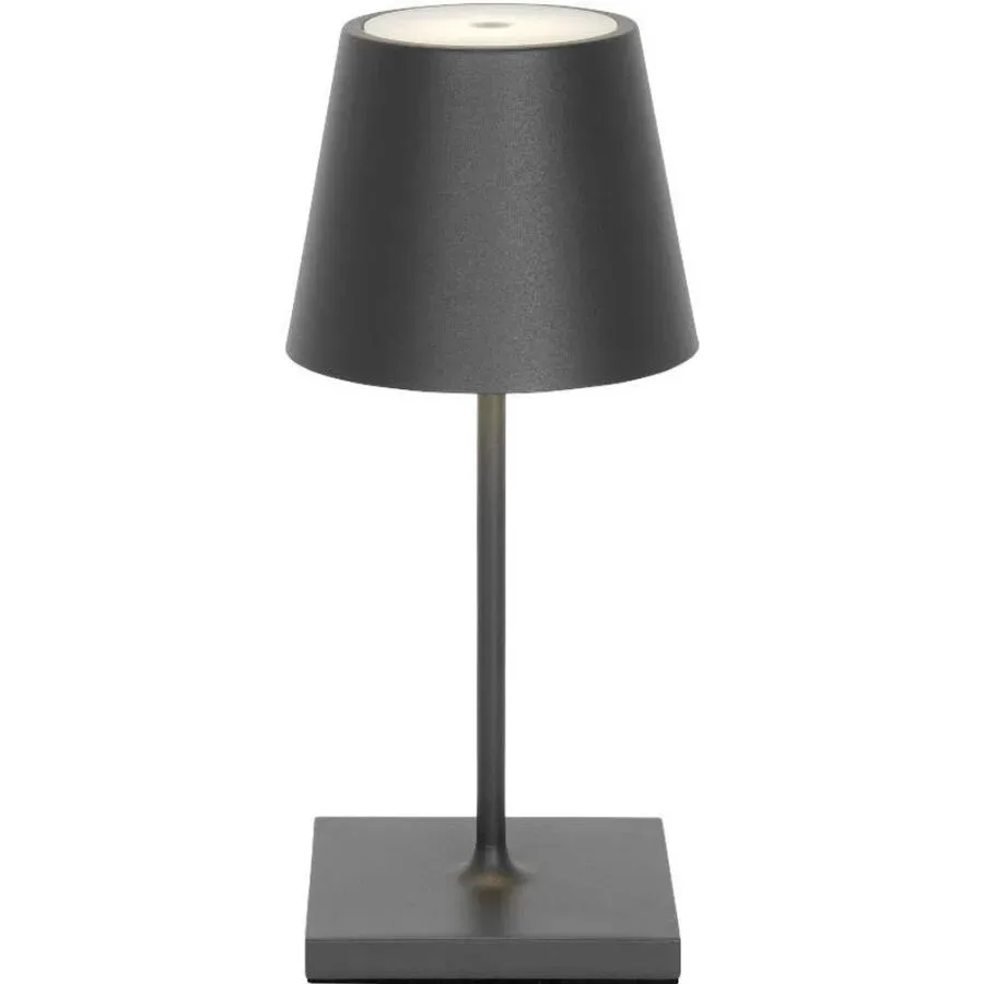 Tischlampe Aline Grau Aluminium/Kunststoff 11 cm 25 cm - Farbe: anthrazit - LED - Lichtfarbe: Extra warmweiss - Material: Aluminium, Kunststoff -