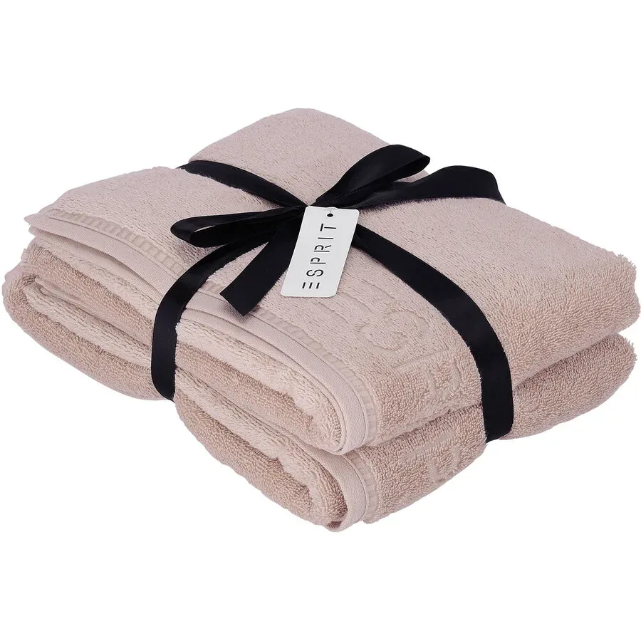 Esprit Duschtuch Daily Solid Rosa Baumwolle 67 cm 140 cm - Farbe: rose - Duschtuch