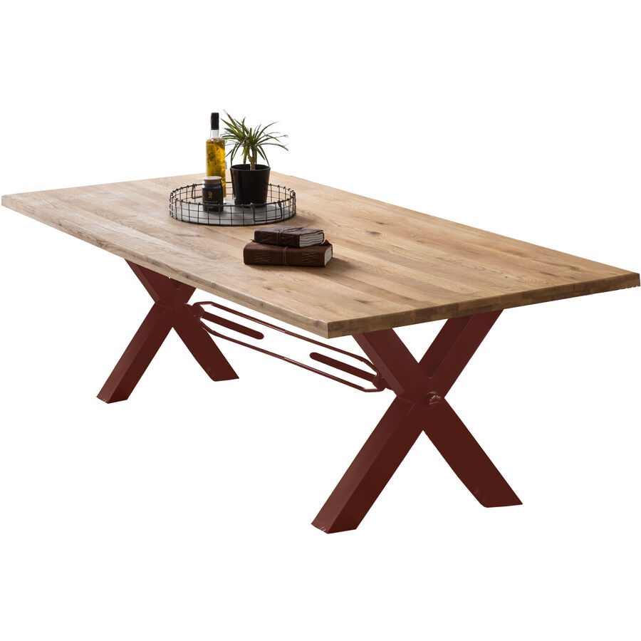 Tisch Platta Braun Holz 200 cm - Farbe: natur - Material: Wildeiche - Tisch