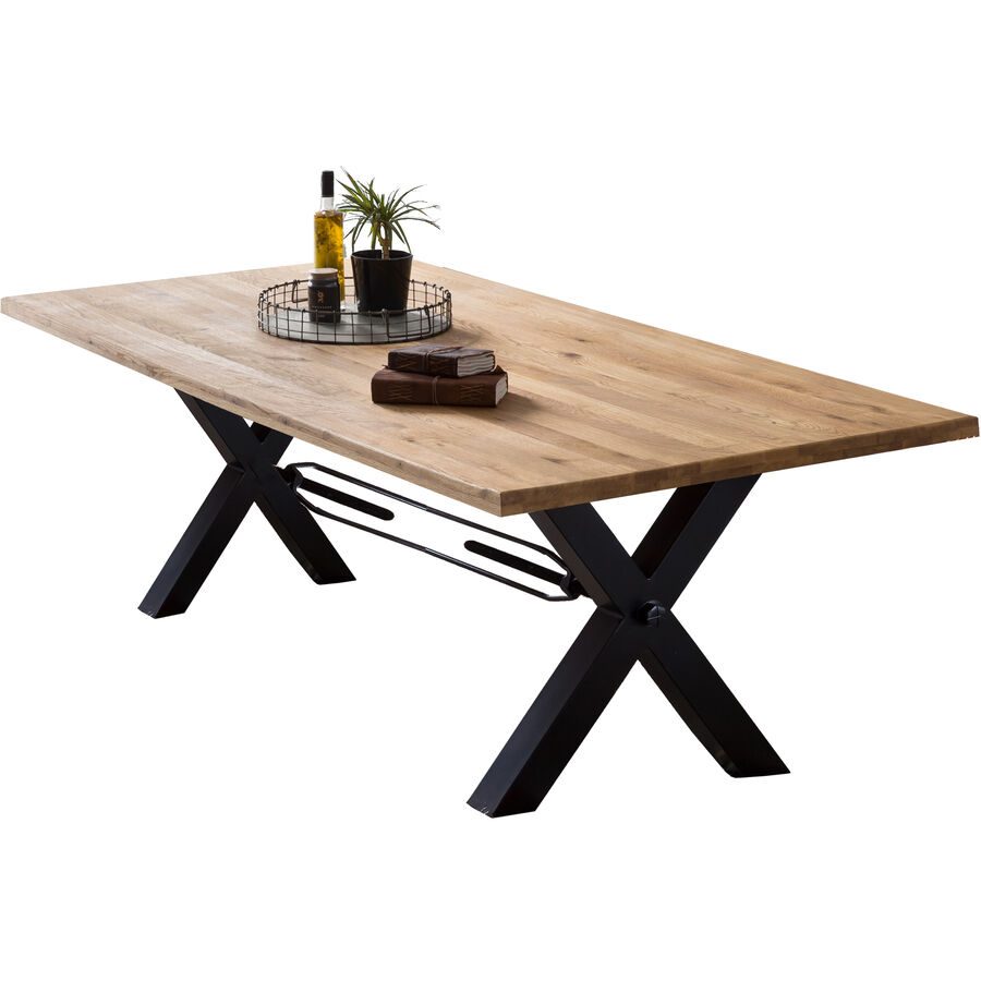 Tisch Platta Braun Holz 240 cm - Farbe: natur - Material: Wildeiche - Tisch