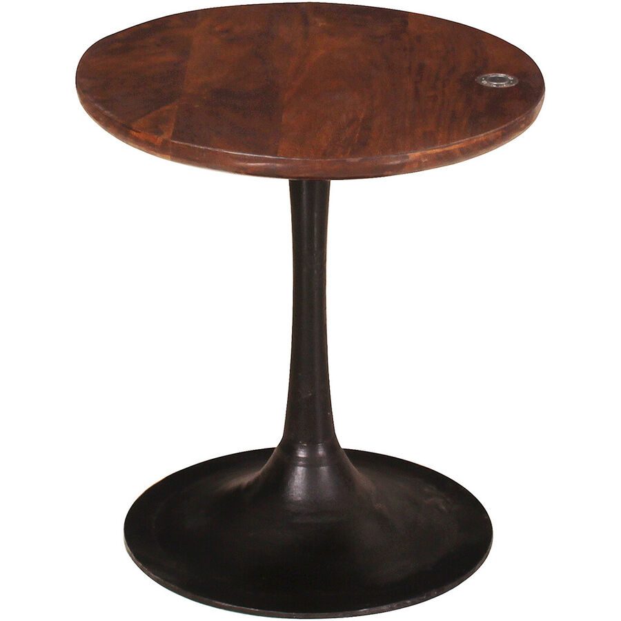 Beistelltisch Silas Braun Holz 40 cm - Farbe: Dunkelbraun - Material: Mangoholz - Beistelltisch