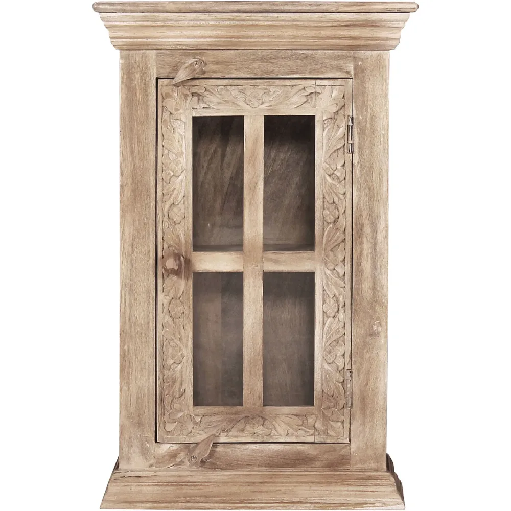 Hängeschrank Loreno Beige Holz 44 cm 70 cm - Farbe: natur - Material: Mangoholz - Hängeschrank