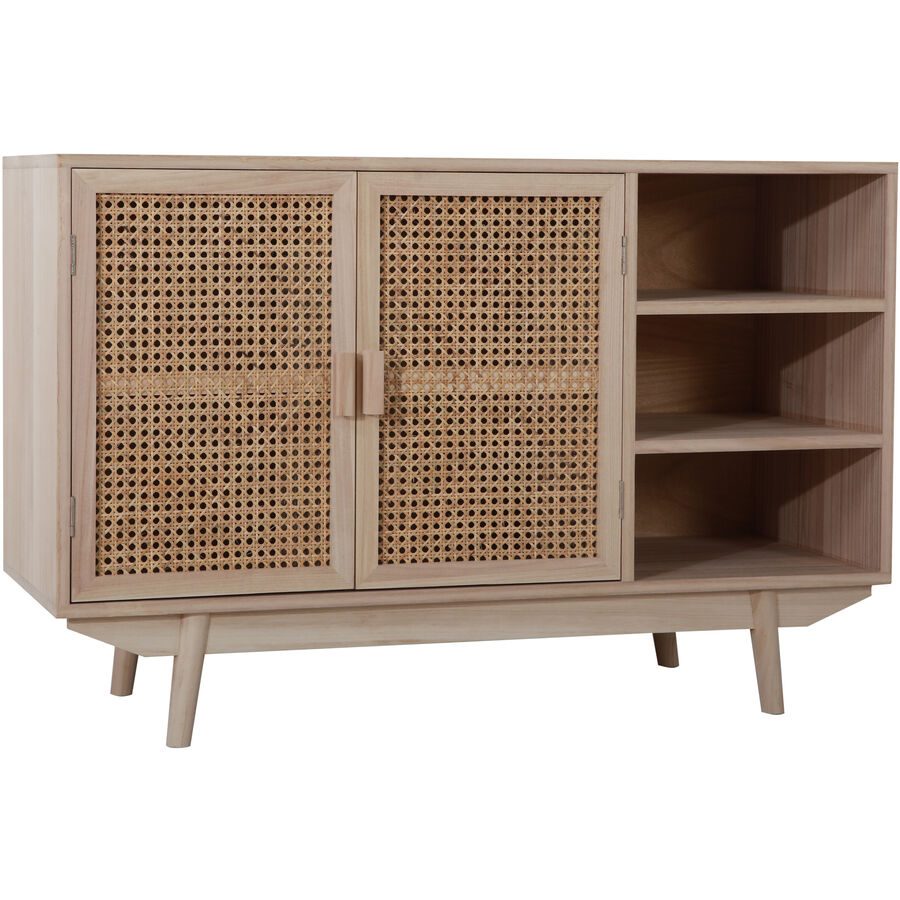 Sideboard Luigi Braun MDF/Rattan 100 cm 65 cm - Farbe: natur - Material: MDF, Rattan - Sideboard