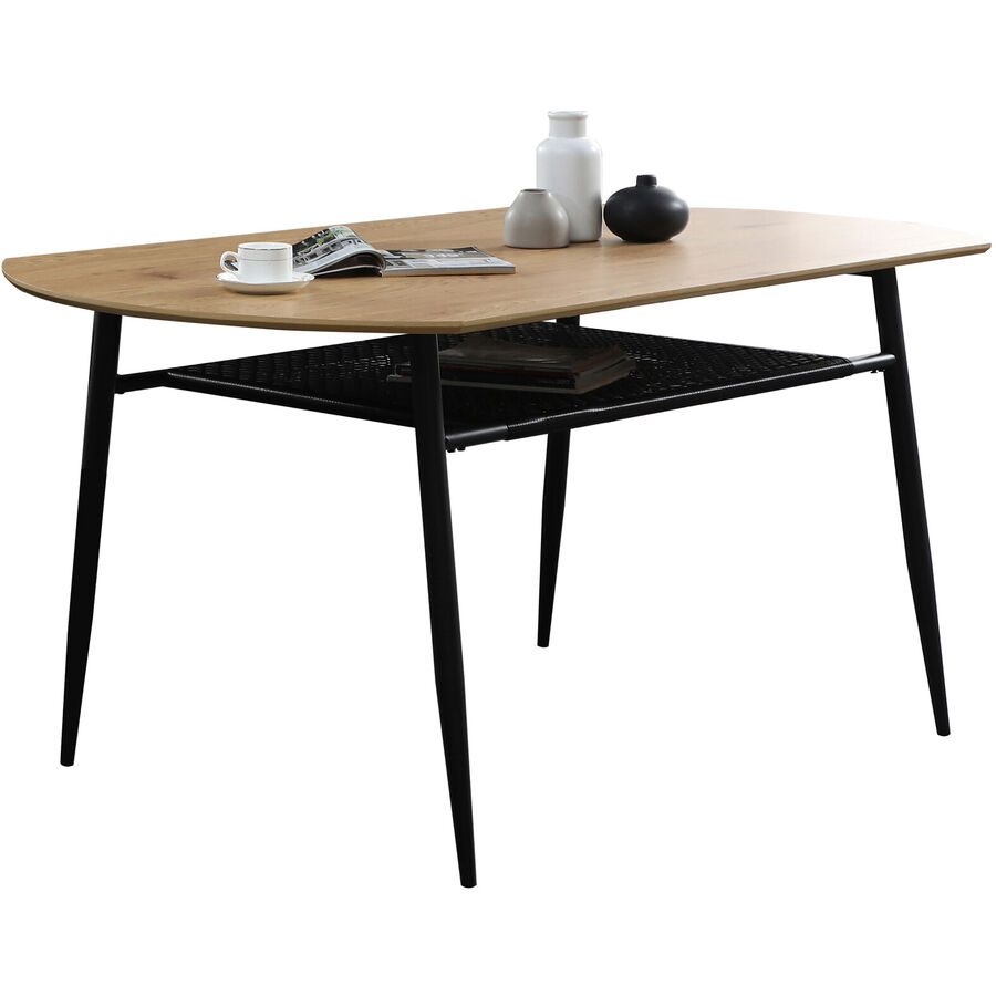 Tisch Josua Braun/Schwarz MDF 160 cm - Farbe: natur/schwarz - Tisch