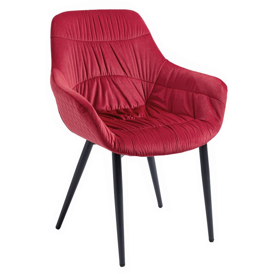 Stuhl Karol Rot Samt 63 cm - Stuhl