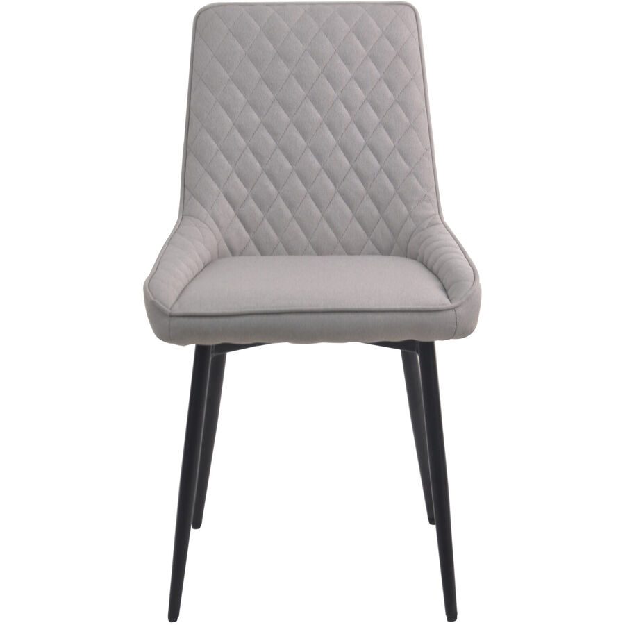 Stuhl 2er-Set Flavia Grau Stoff 52 cm - Farbe: hellgrau - Stuhl 2er-Set