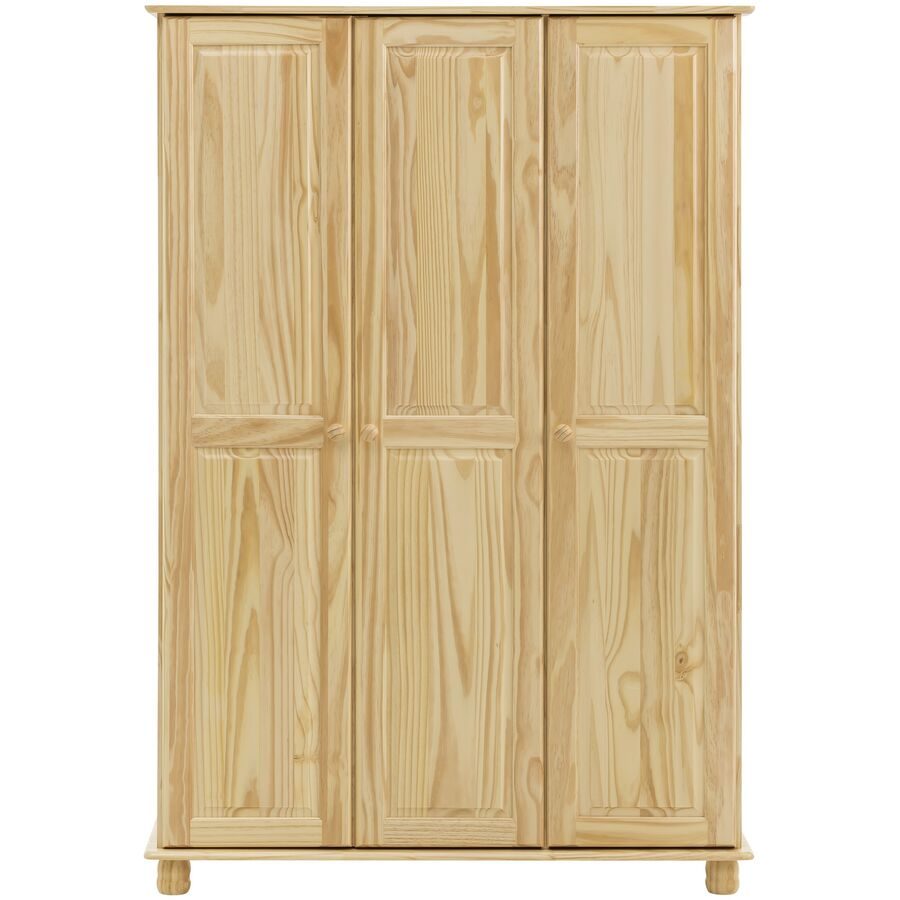 Kleiderschrank Julio Braun Holz 120 cm 52 cm 178 cm - Farbe: natur - Material: Kiefer - Kleiderschrank
