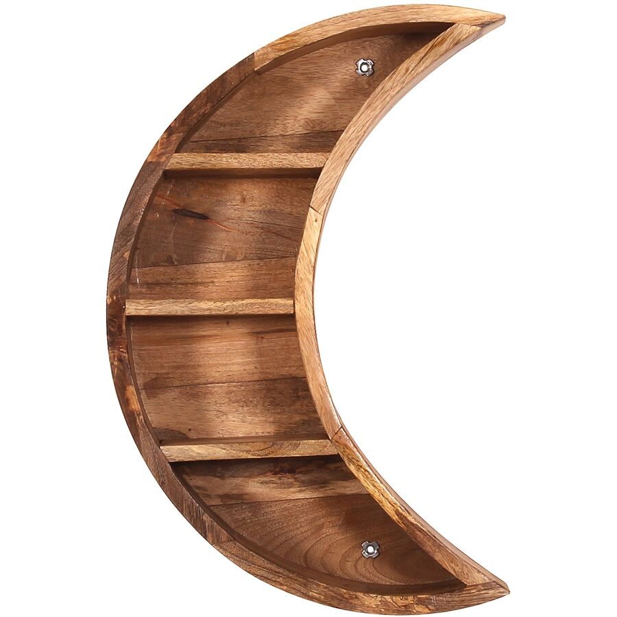 Wandregal Pietro Braun Holz 40 cm 60 cm - Farbe: natur - Material: Mangoholz massiv - Wandregal
