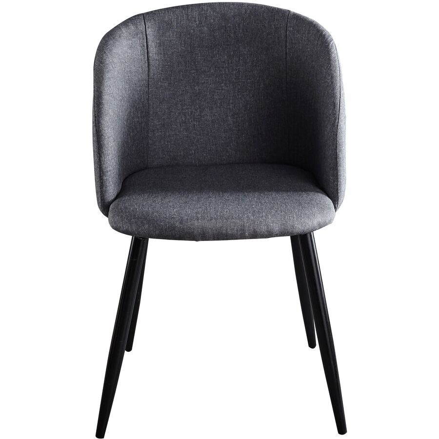 Stuhl 2er-Set Andrina Grau/Schwarz Stoff/Stahl 63 cm - Farbe: Dunkelgrau, Schwarz - Material: Stoff, Stahl - Stuhl 2er-Set
