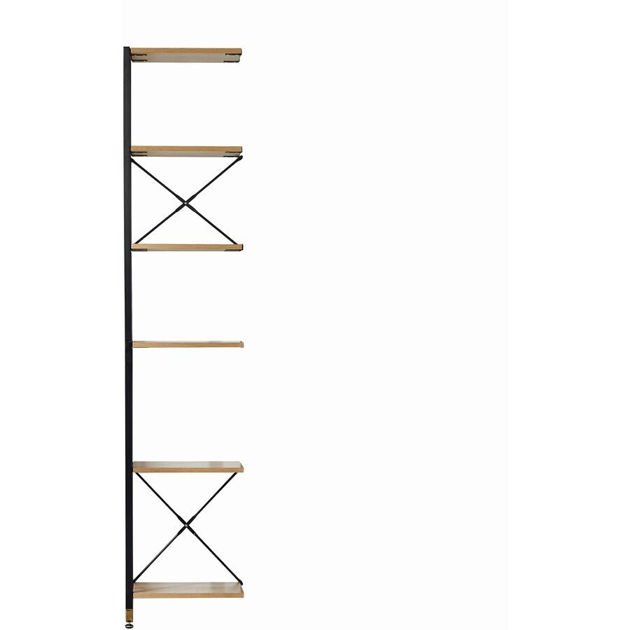 Regal Cecilia Braun/Schwarz MDF/Metall 42.5 cm 210 cm - Farbe: akazie, schwarz - Material: MDF, Metall - Regal
