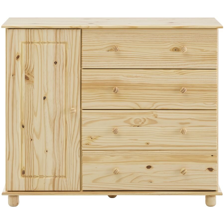 Kommode Julio Braun Holz 121 cm 43 cm - Farbe: natur - Material: Kiefer - Kommode