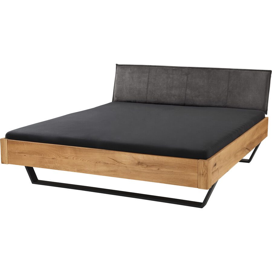 Bett Maliha Braun Holz 140 x 200 cm - Farbe: natur - Material: Wildeiche - Bett