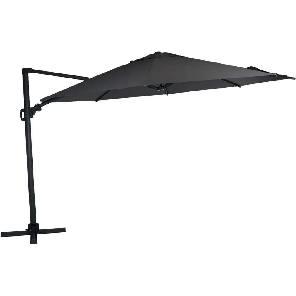 Sonnenschirm Vlelas grau Aluminium B 375 T 375 cm - Sonnenschirm