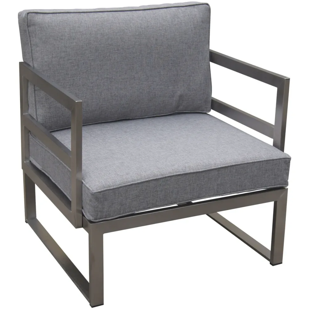 Loungesessel Fresea grau Edelstahl T 71 cm - Loungesessel