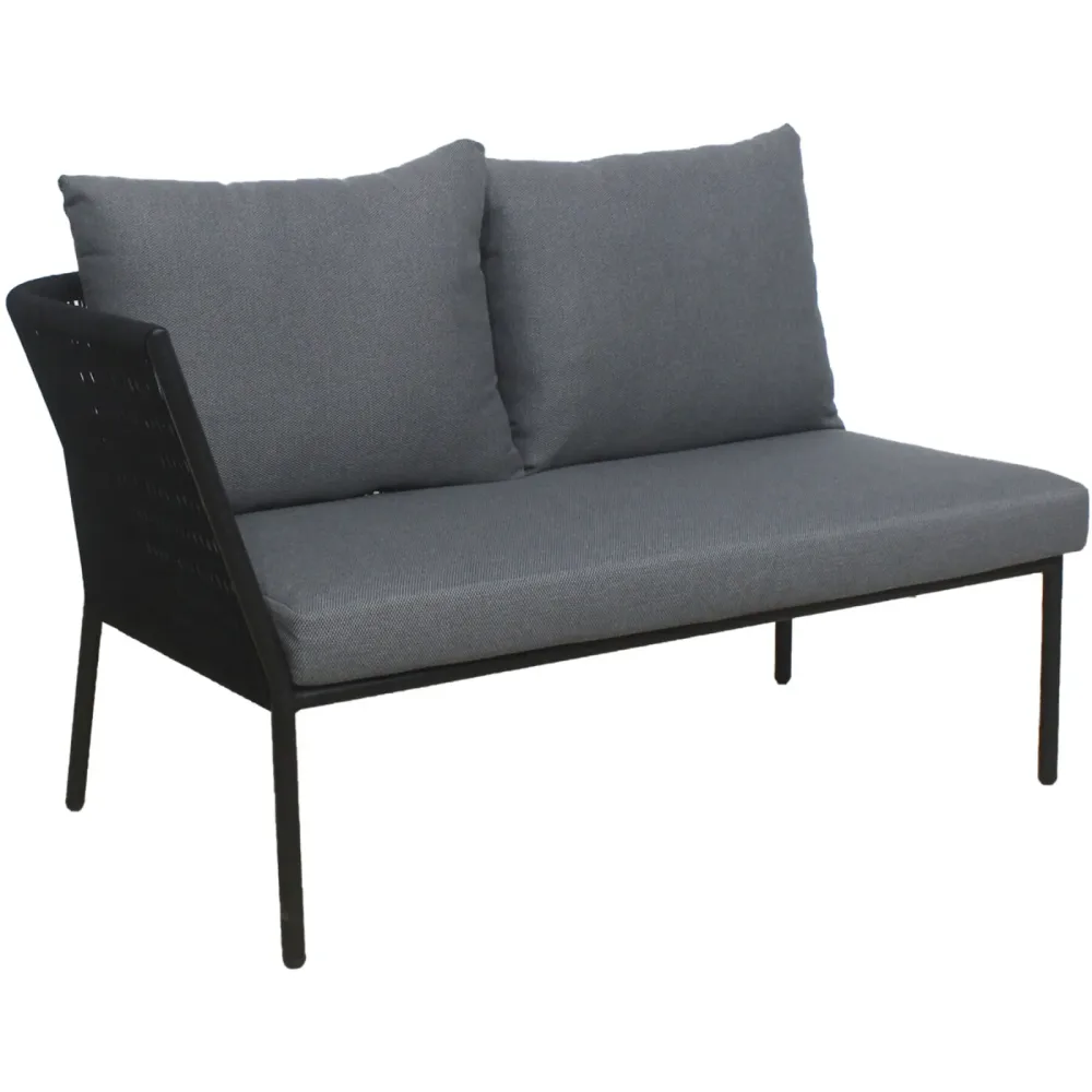Loungeelement Violo Schwarz Metall 2 B 125 T 71 cm - Loungeelement