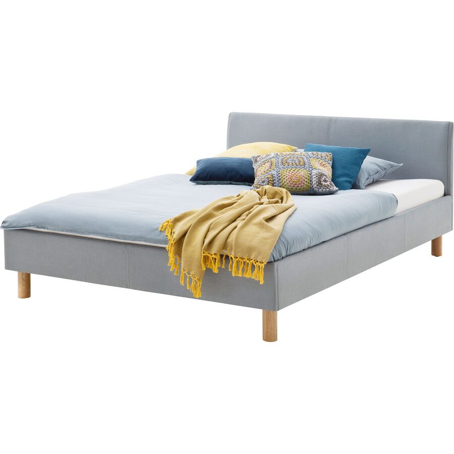 Bett Camilla Blau Polyester 140 x 200 cm - Farbe: eisblau - Bett