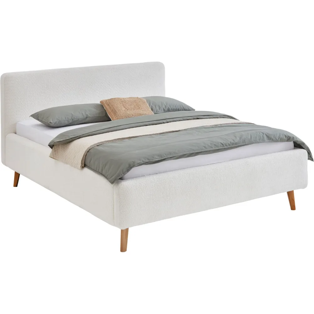 Bett Senja Weiss Polyester 160 x 200 cm - Bett