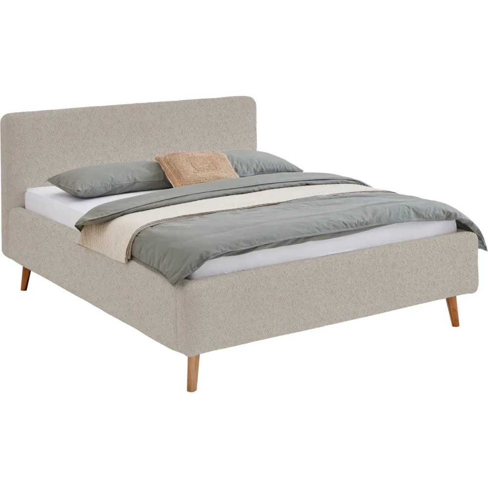 Bett Senja Beige Polyester 160 x 200 cm - Bett