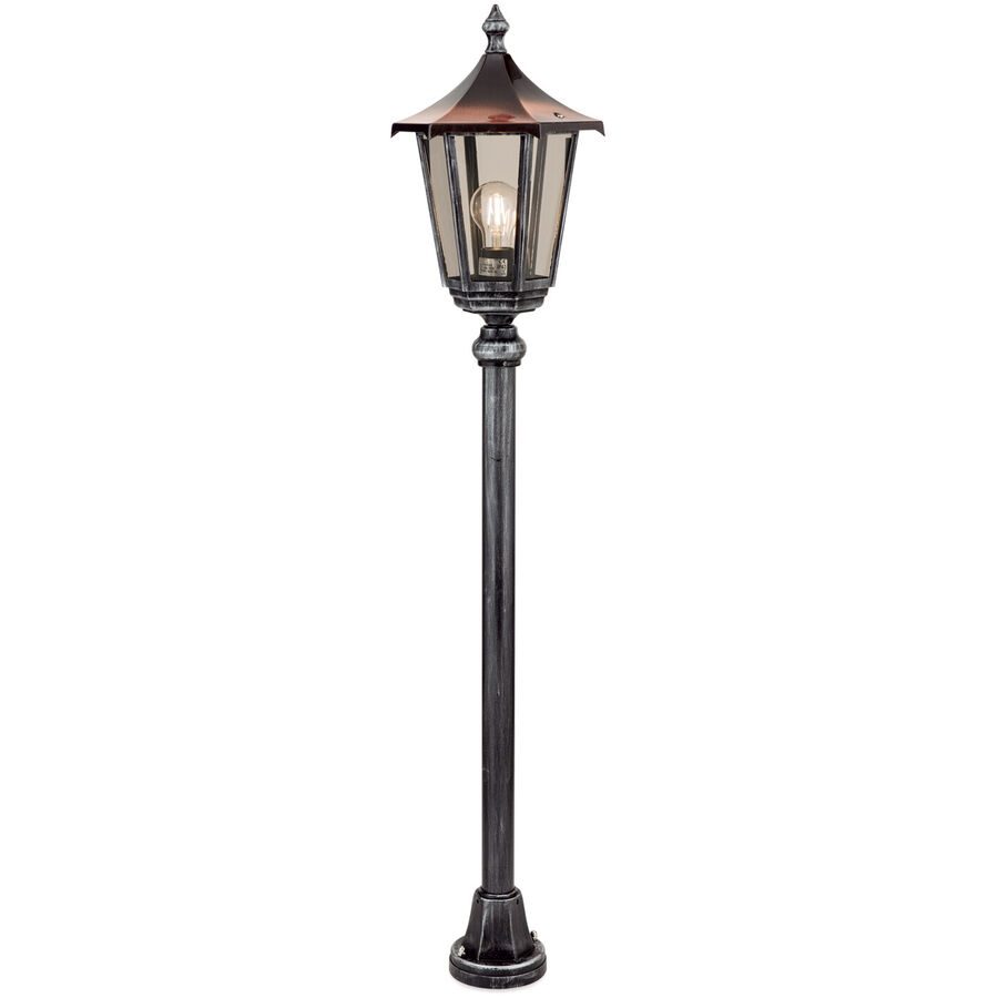 Stehlampe aussen Hermine Schwarz/Silber 25.5 cm 25.5 cm - Material: Siluminguss - Stehlampe aussen