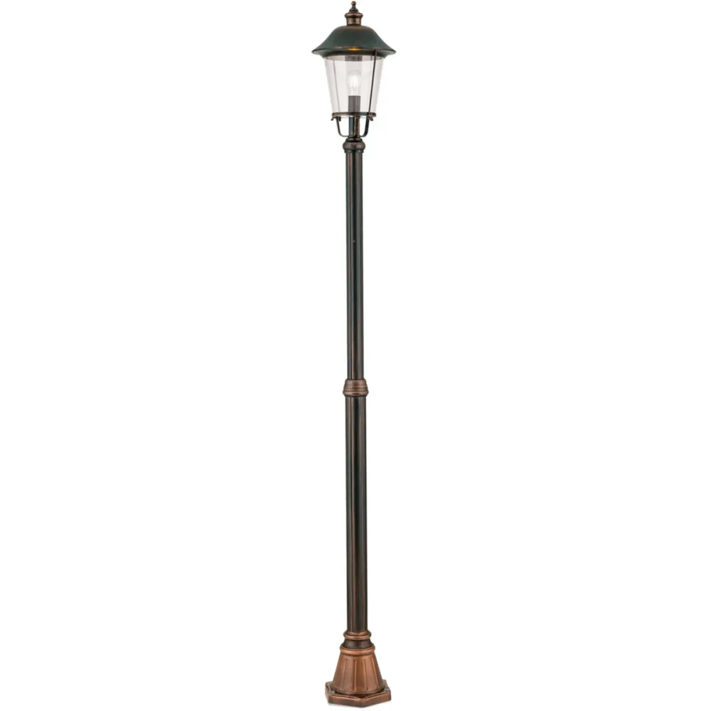 Stehlampe aussen Kenzo Kupfer/Schwarz 25 cm 25 cm - Farbe: schwarz/kupfer - Material: Siluminguss - Stehlampe aussen
