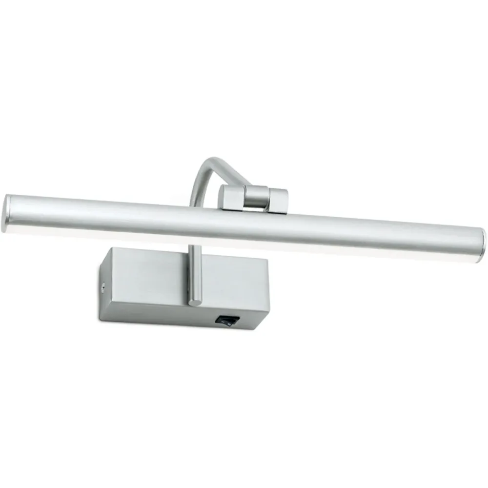 Wandlampe Portrait Grau Stahl 18.5 cm - Farbe: Nickel satiniert - Lichtfarbe: Warmweiss - Wandlampe