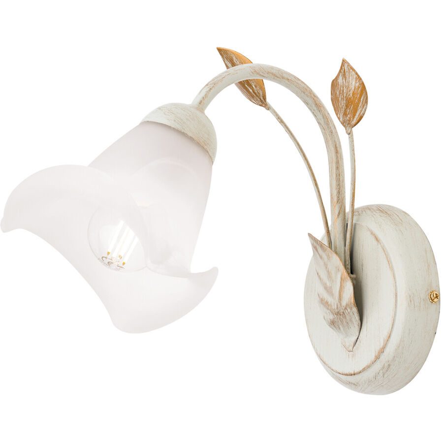 Wandlampe Sisi Beige Stahl 25 cm - Farbe: elfenbein - Wandlampe