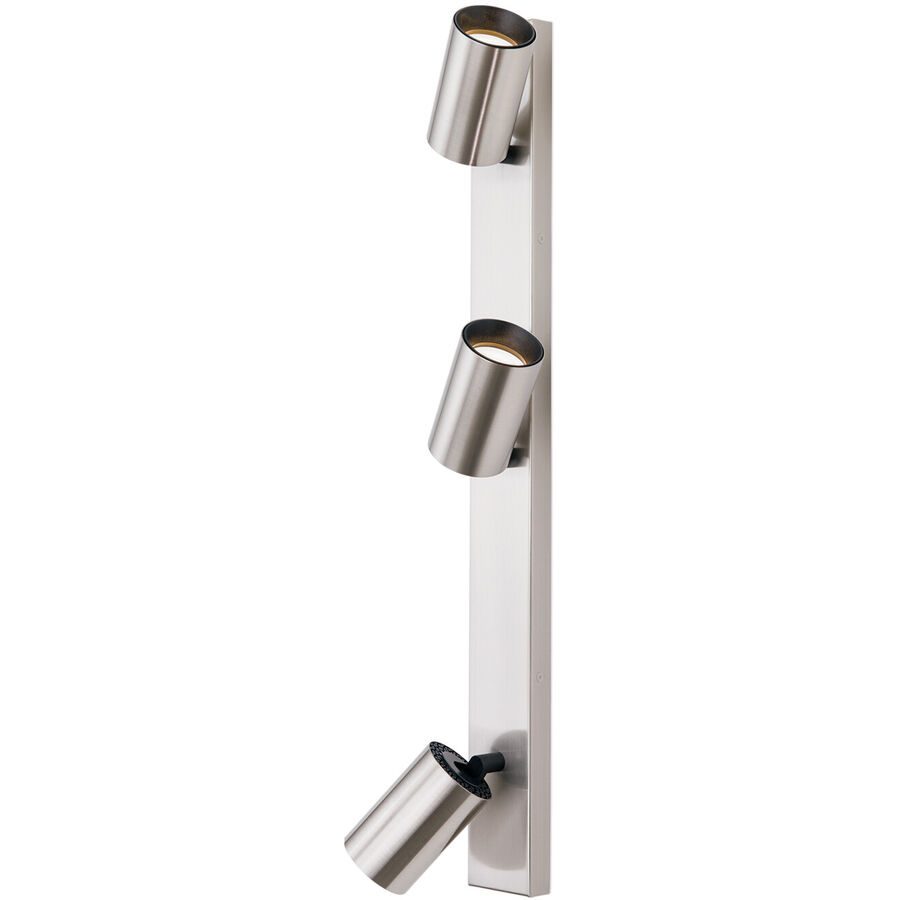 Spot Sean Grau Stahl 6 cm - Farbe: Nickel satiniert - Spot