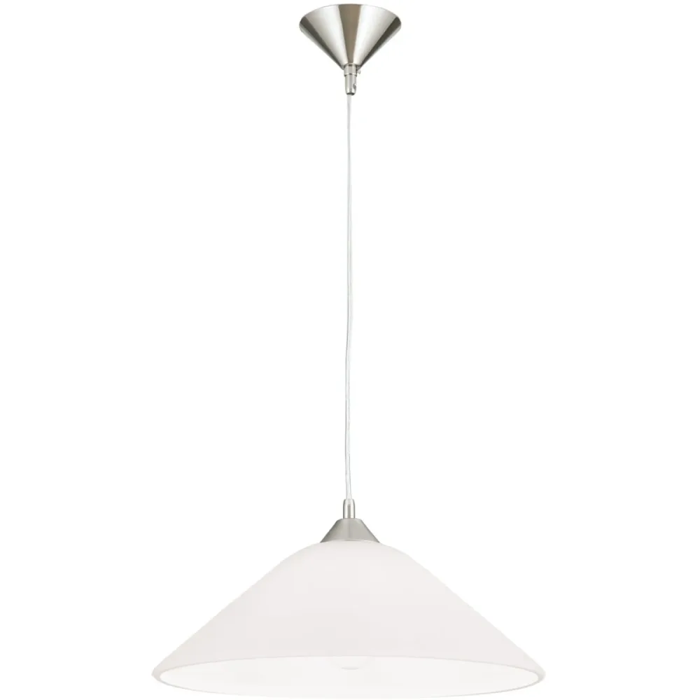 Pendellampe Grado Grau Stahl 40 cm 40 cm - Farbe: Nickel satiniert - Pendellampe