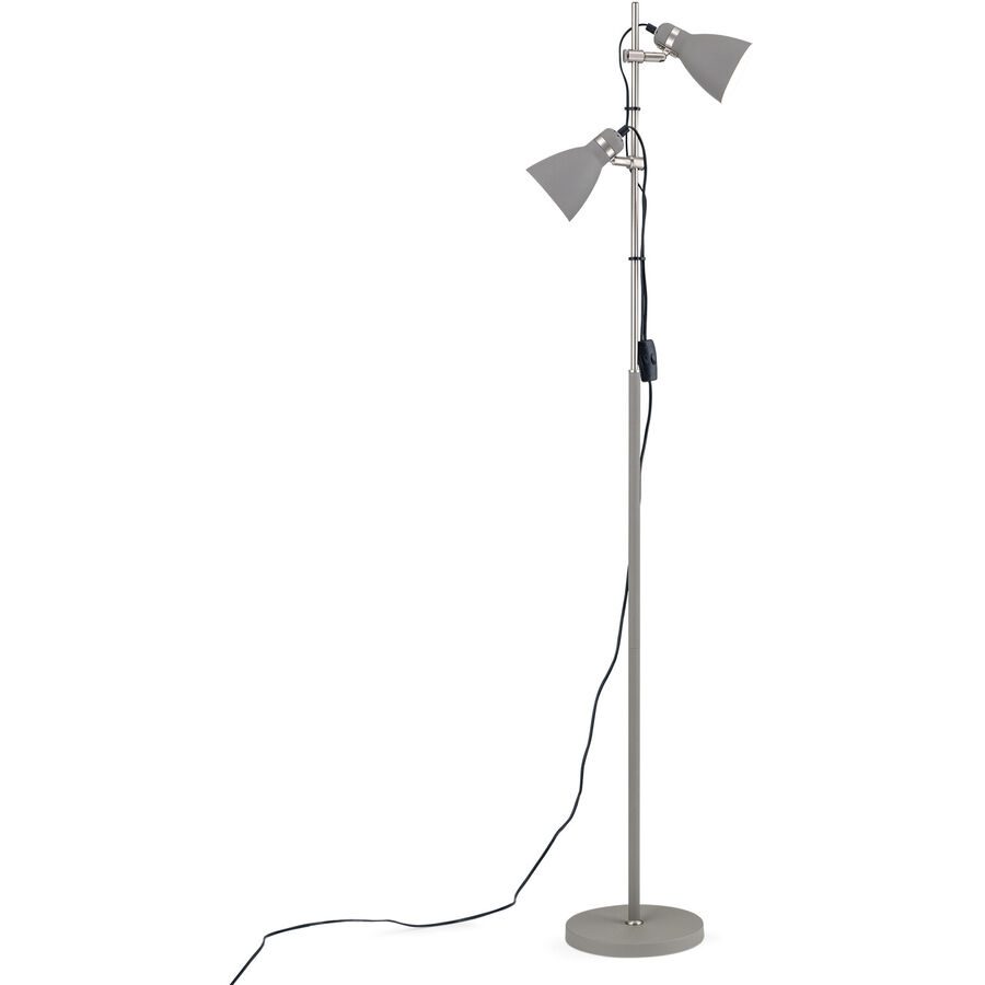 Stehlampe School Grau Stahl 36 cm - Stehlampe