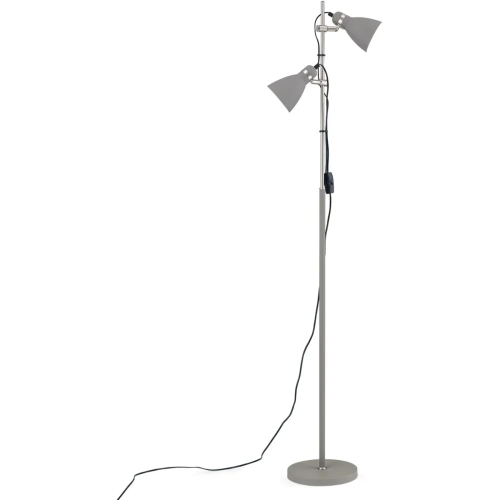 Stehlampe School Grau Stahl 36 cm - Stehlampe