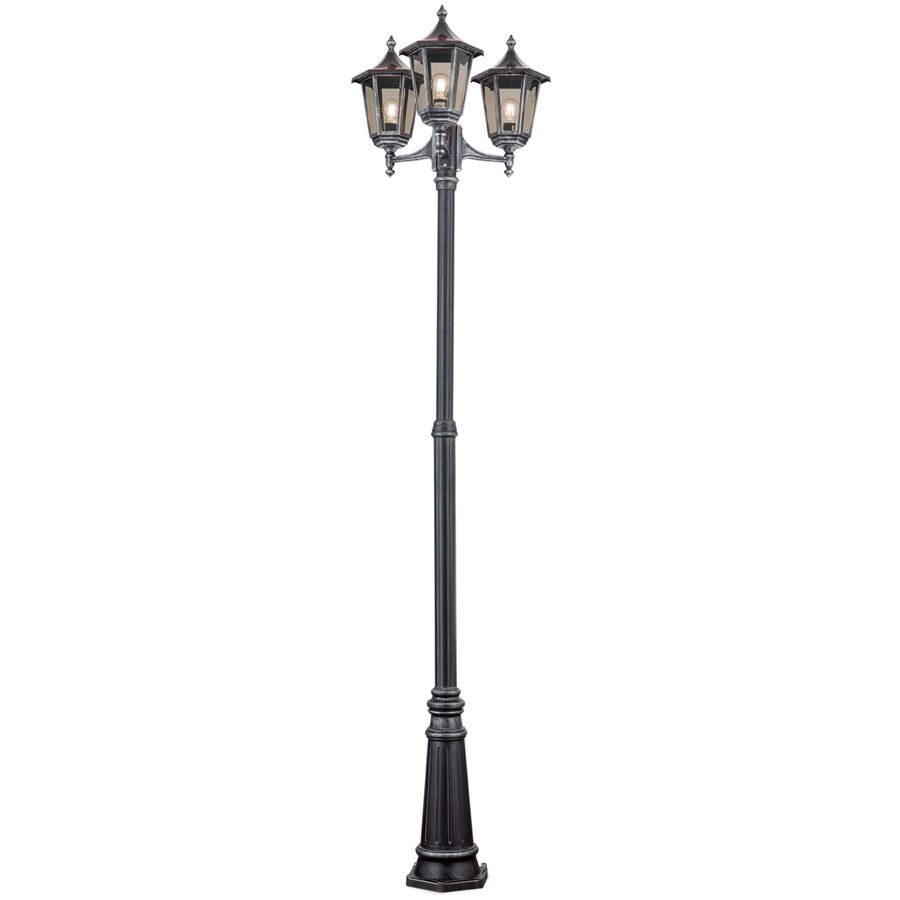 Stehlampe aussen Hermine Schwarz/Silber 66 cm 66 cm - Material: Siluminguss - Stehlampe aussen
