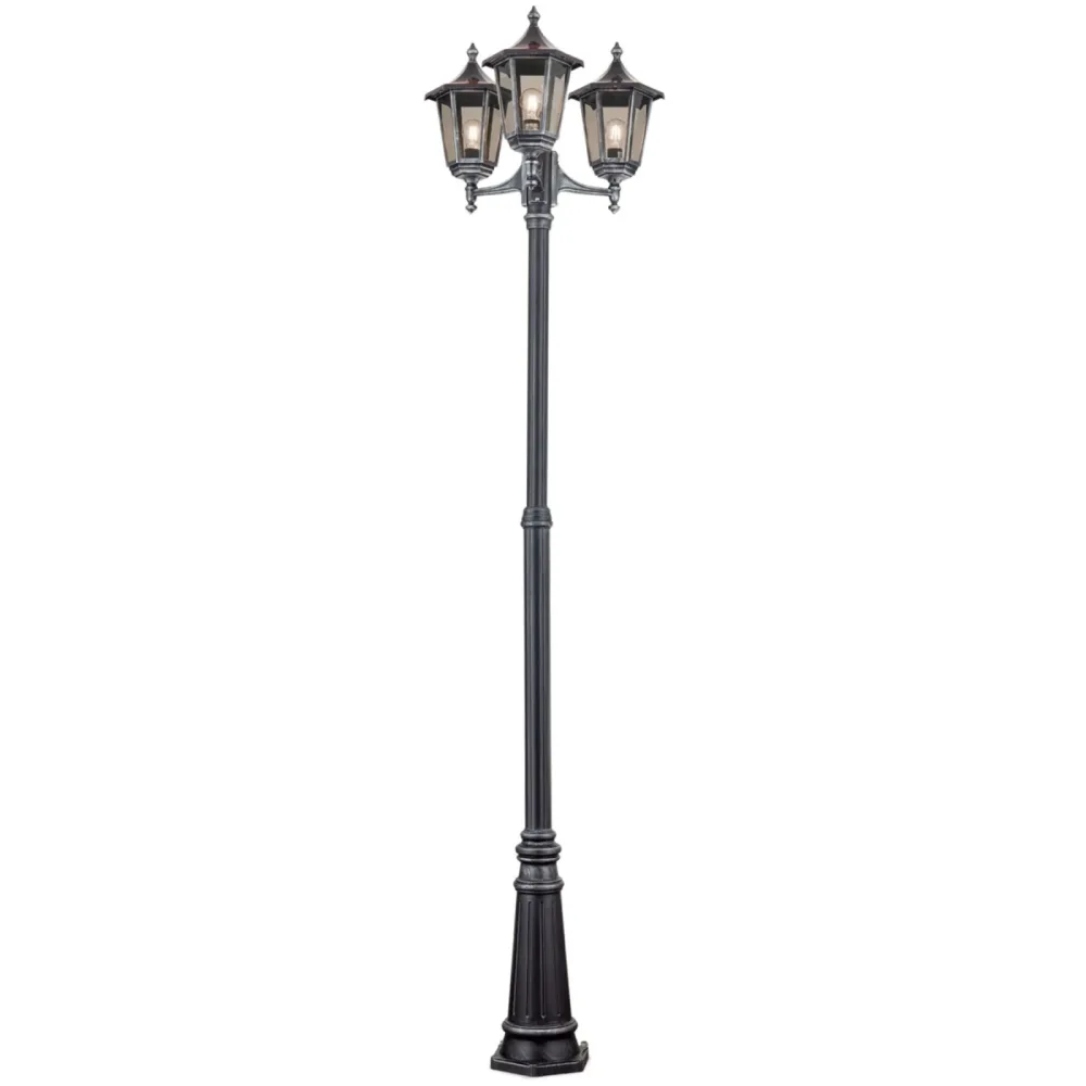 Stehlampe aussen Hermine Schwarz/Silber 66 cm 66 cm - Material: Siluminguss - Stehlampe aussen