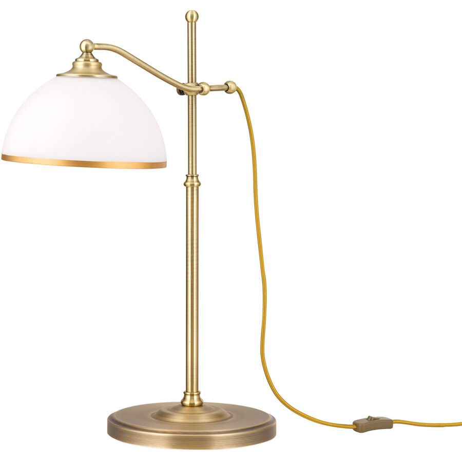 Tischlampe Old Lamp Stahl 32 cm 25 cm - Farbe: Altmessing - Tischlampe