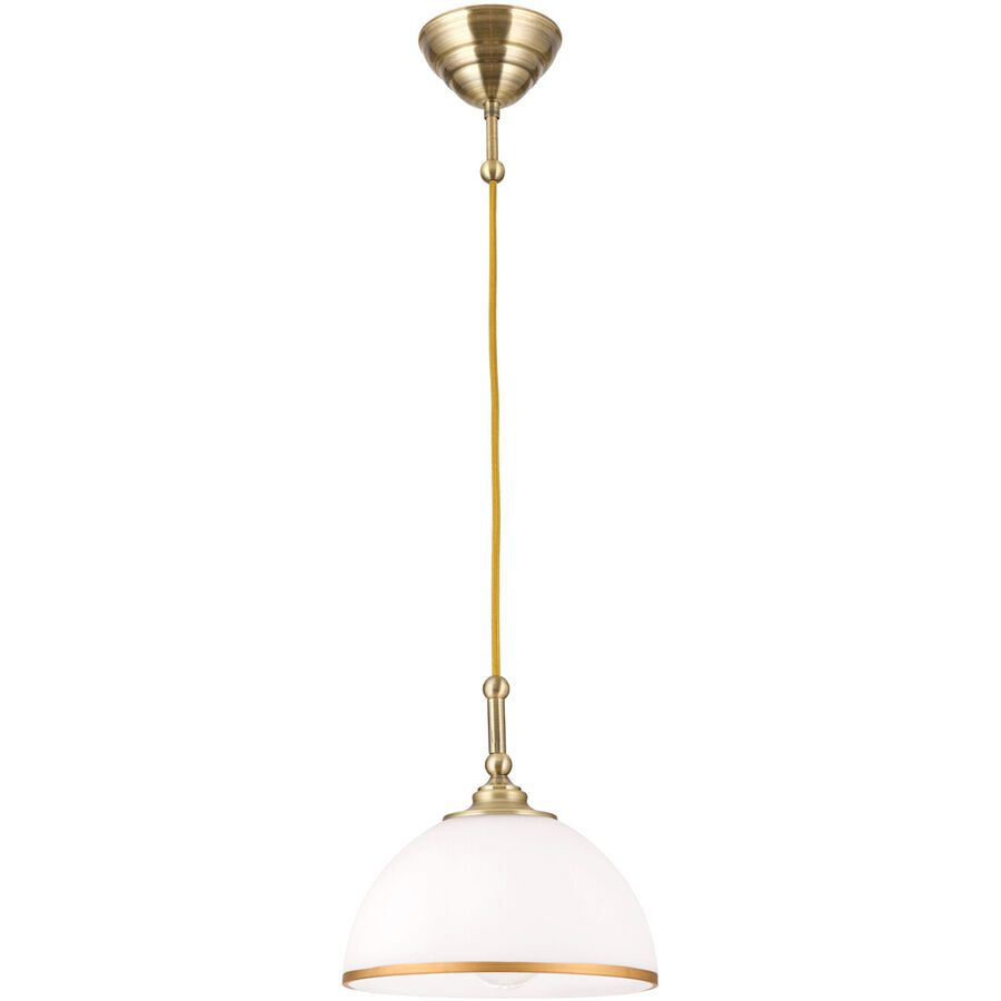 Pendellampe Old Lamp Stahl 22 cm 22 cm - Farbe: Altmessing - Pendellampe