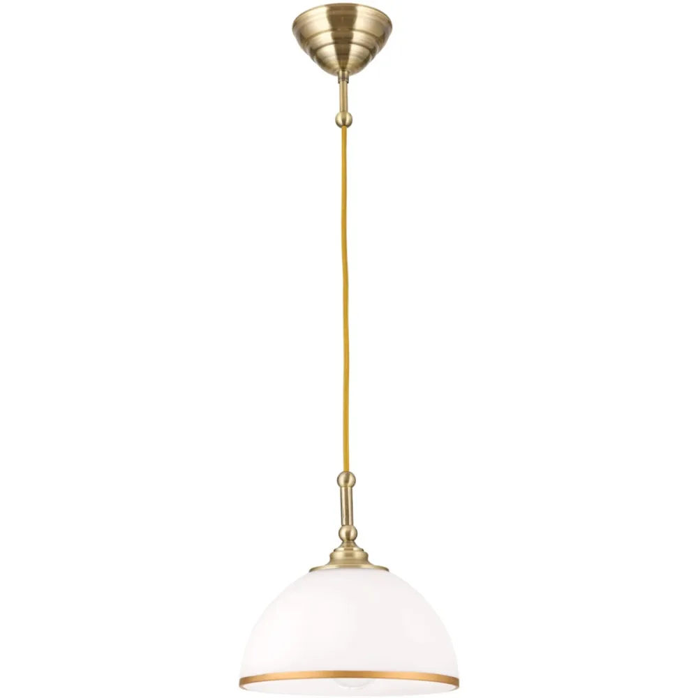 Pendellampe Old Lamp Stahl 22 cm 22 cm - Farbe: Altmessing - Pendellampe