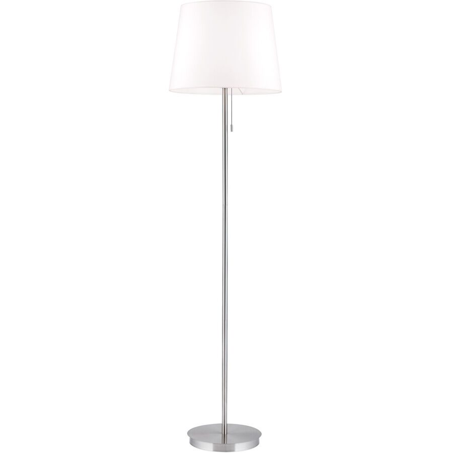 Stehlampe Ludwig Grau Stahl 40 cm 40 cm - Farbe: Nickel satiniert - Stehlampe