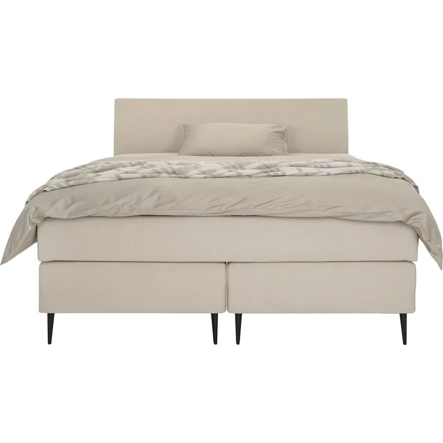 Boxspringbett President Beige Stoff 160 x 200 cm - Möbel Konfigurator: Traummöbel individuell zusammenstellen - Boxspringbett