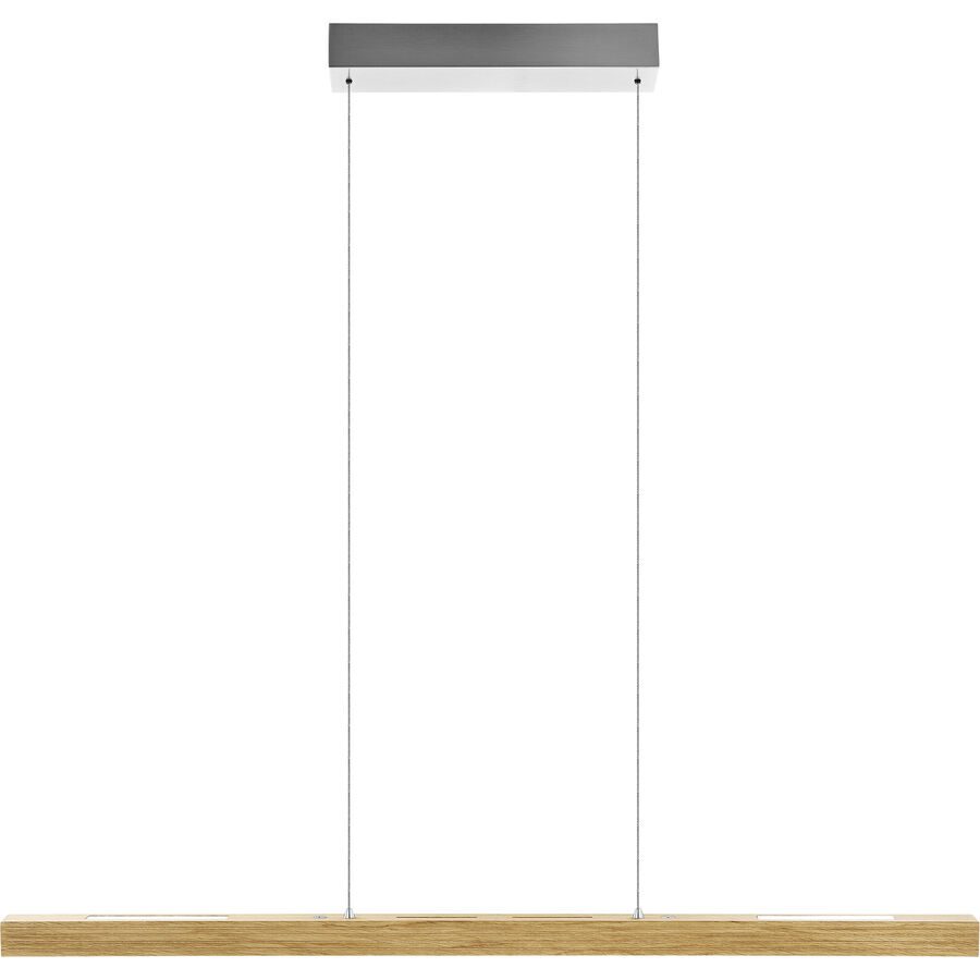 HERZBLUT Pendellampe Hermann Braun/Silber Holz/Metall 100 cm 160 cm - Farbe: Silber/Braun - LED - Lichtfarbe: Extra warmweiss - Helles Neutralweiss -