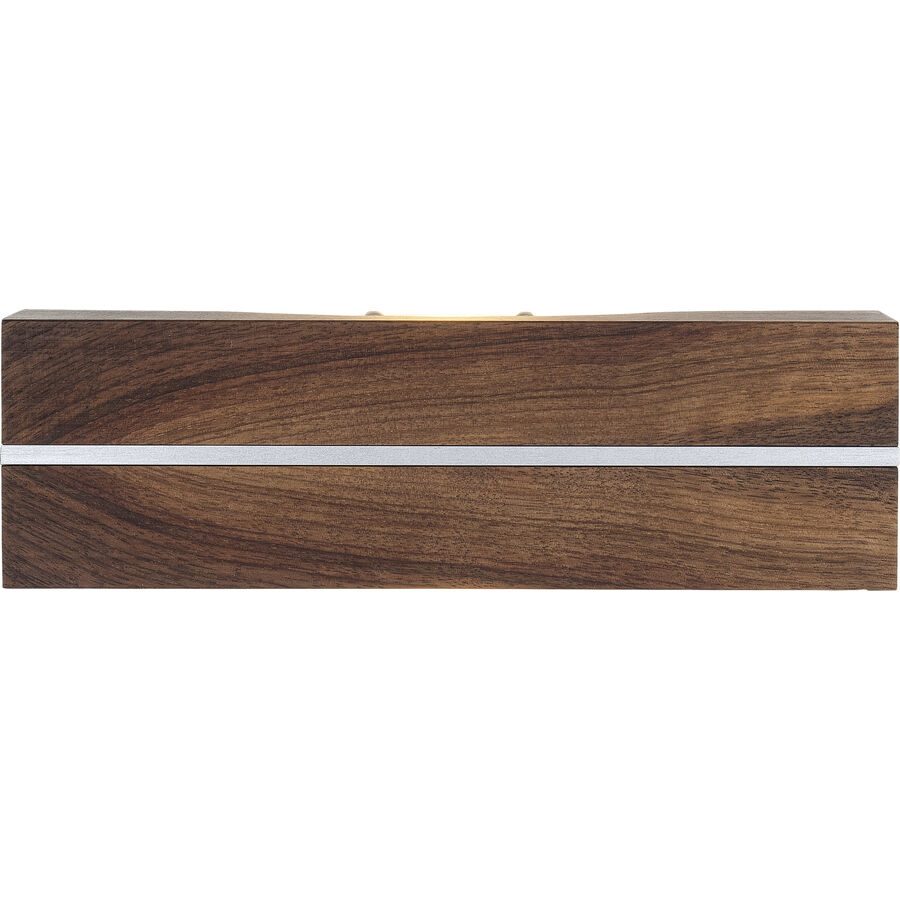 HERZBLUT Wandlampe Dana Braun Metall/Holz 7 cm 23 cm - LED - Lichtfarbe: Extra warmweiss - Material: Nickel/Nussbaumholz massiv - Wandlampe- LED