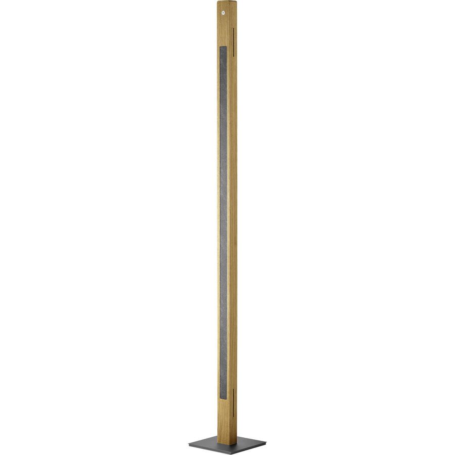 HERZBLUT Stehlampe Karl G Braun/Schwarz Holz 21 cm 161 cm - LED - Lichtfarbe: Extra warmweiss - Helles Neutralweiss - Material: Eiche massiv -