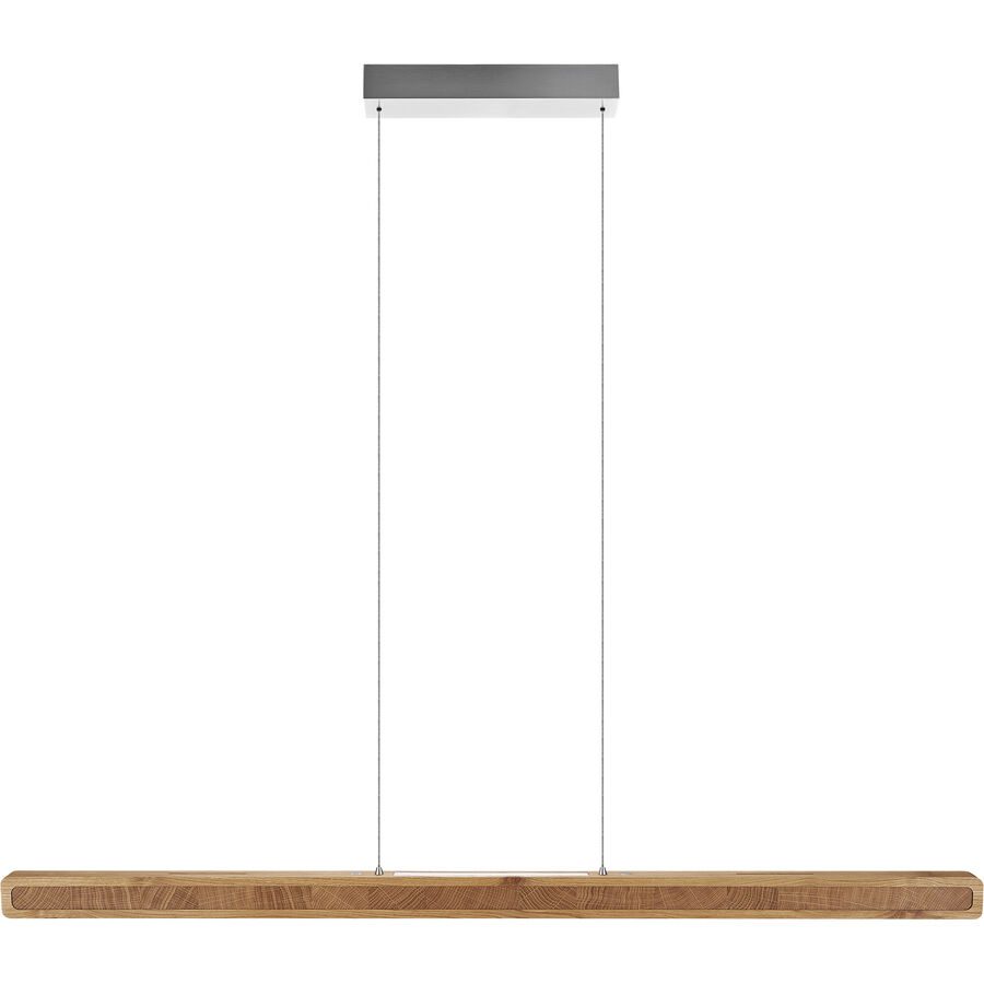 HERZBLUT Pendellampe Karl K Braun/Silber Holz/Metall 130 cm 160 cm - Farbe: Silber/Braun - LED - Lichtfarbe: Extra warmweiss - Helles Neutralweiss -