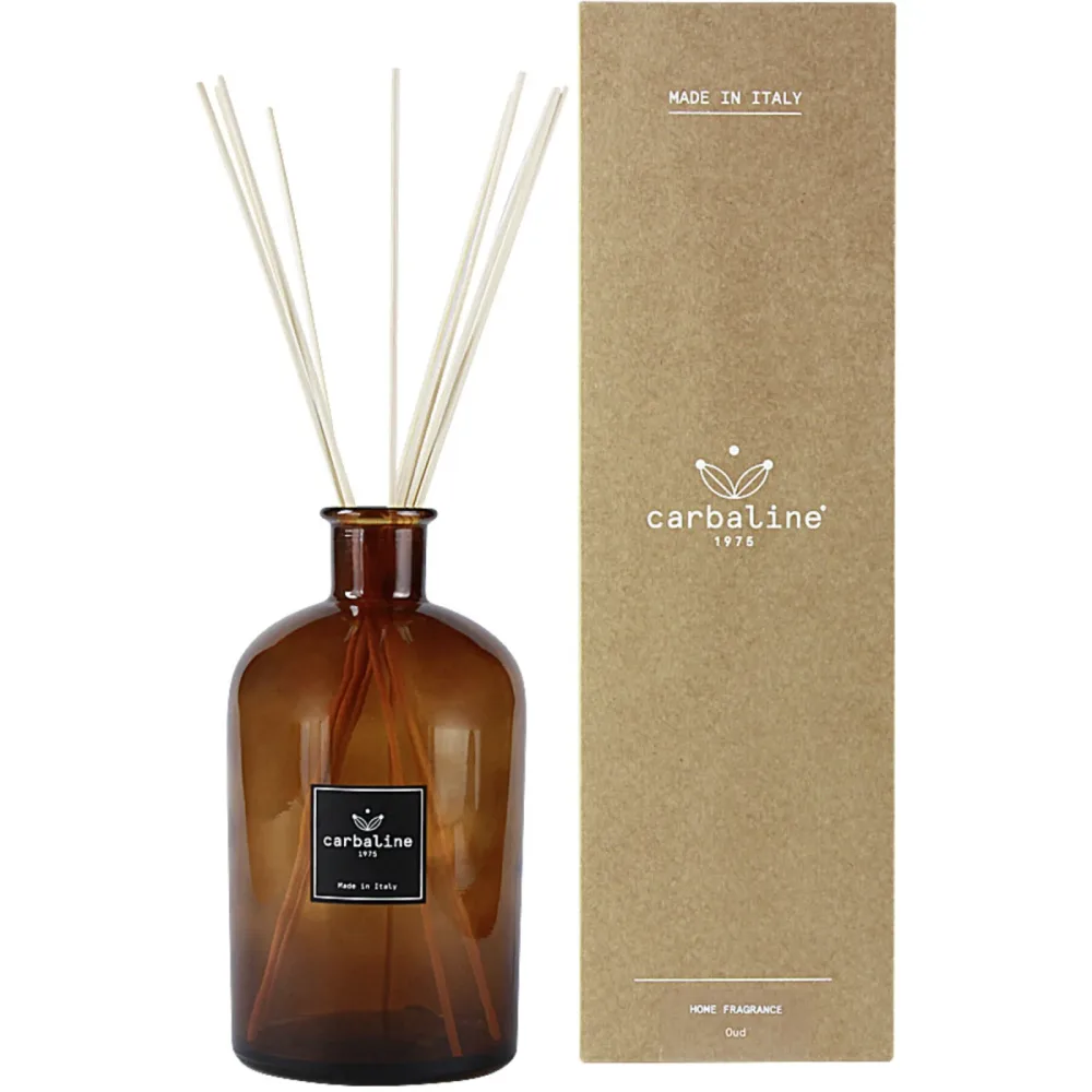 Raumduft Carbaline Braun/Transparent Glas/Schilf 1000 ml - Farbe: amber transparent - Material: Glas, Schilfrohr - Raumduft