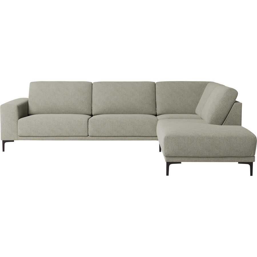 Ecksofa Bivio Beige/Grau Stoff/Polyester 289 cm 210 cm - Farbe: graubeige - Material: Polyester/Polypropylen - Ecksofa