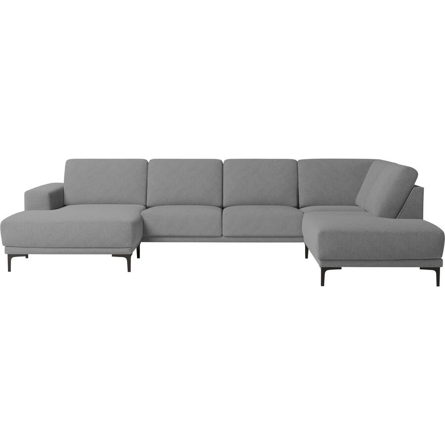 Ecksofa Bivio Grau Polyester 345 cm 210 cm - Material: Polyester/Polypropylen - Ecksofa